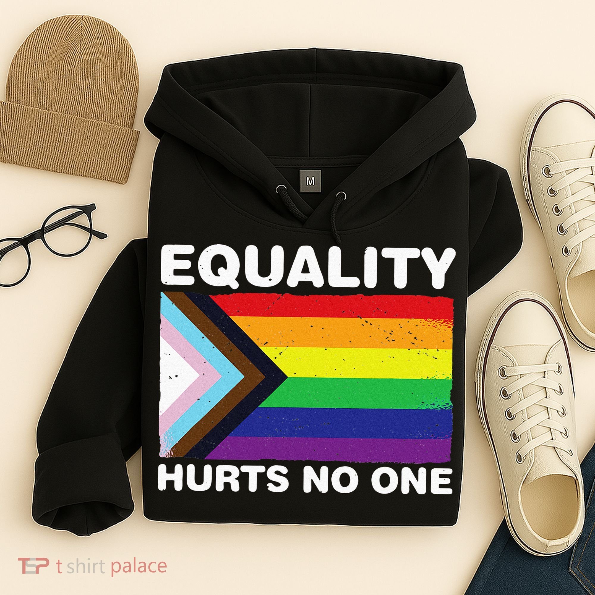 Equality Hurts No One Inclusive Progress Pride Flag Hoodie