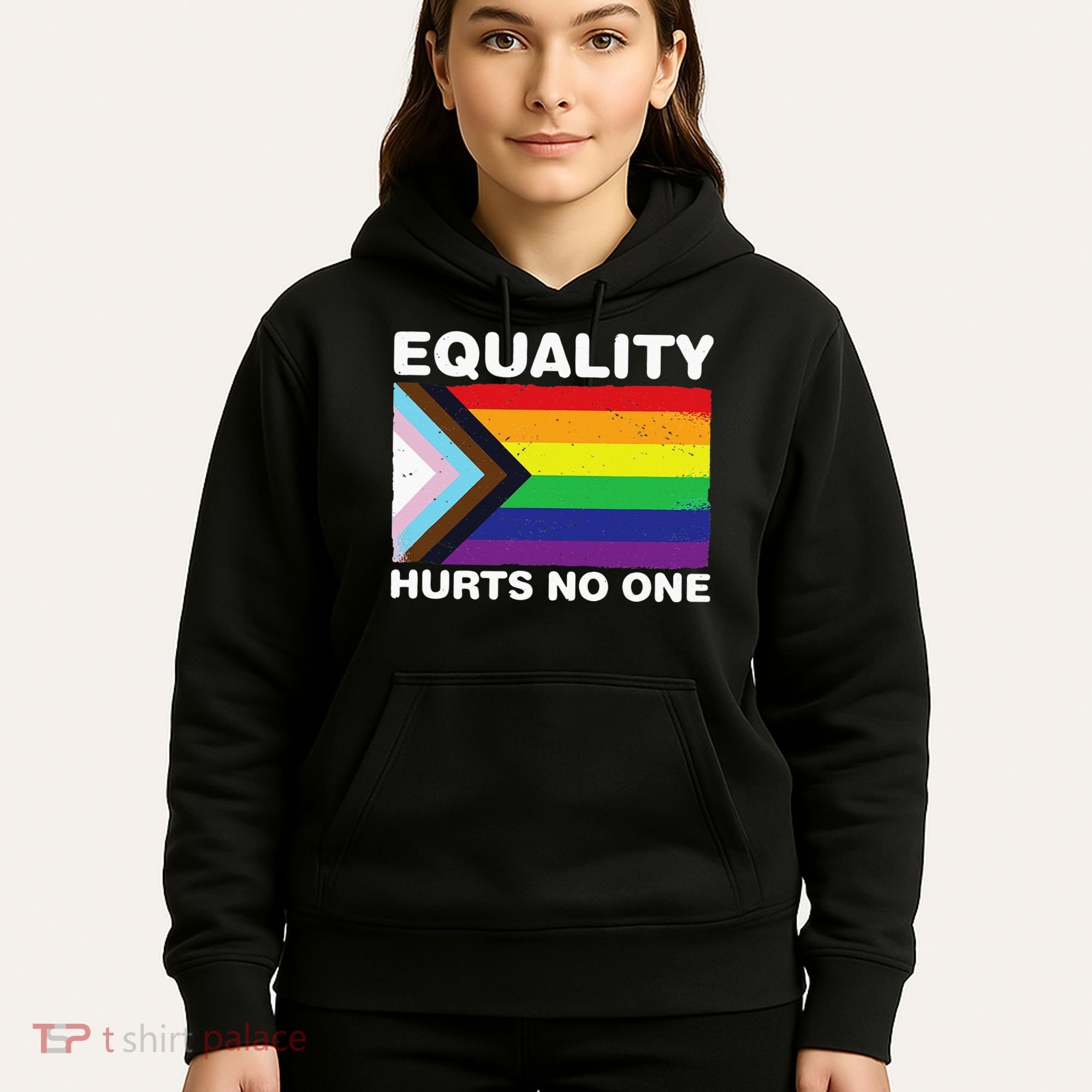 Equality Hurts No One Inclusive Progress Pride Flag Hoodie