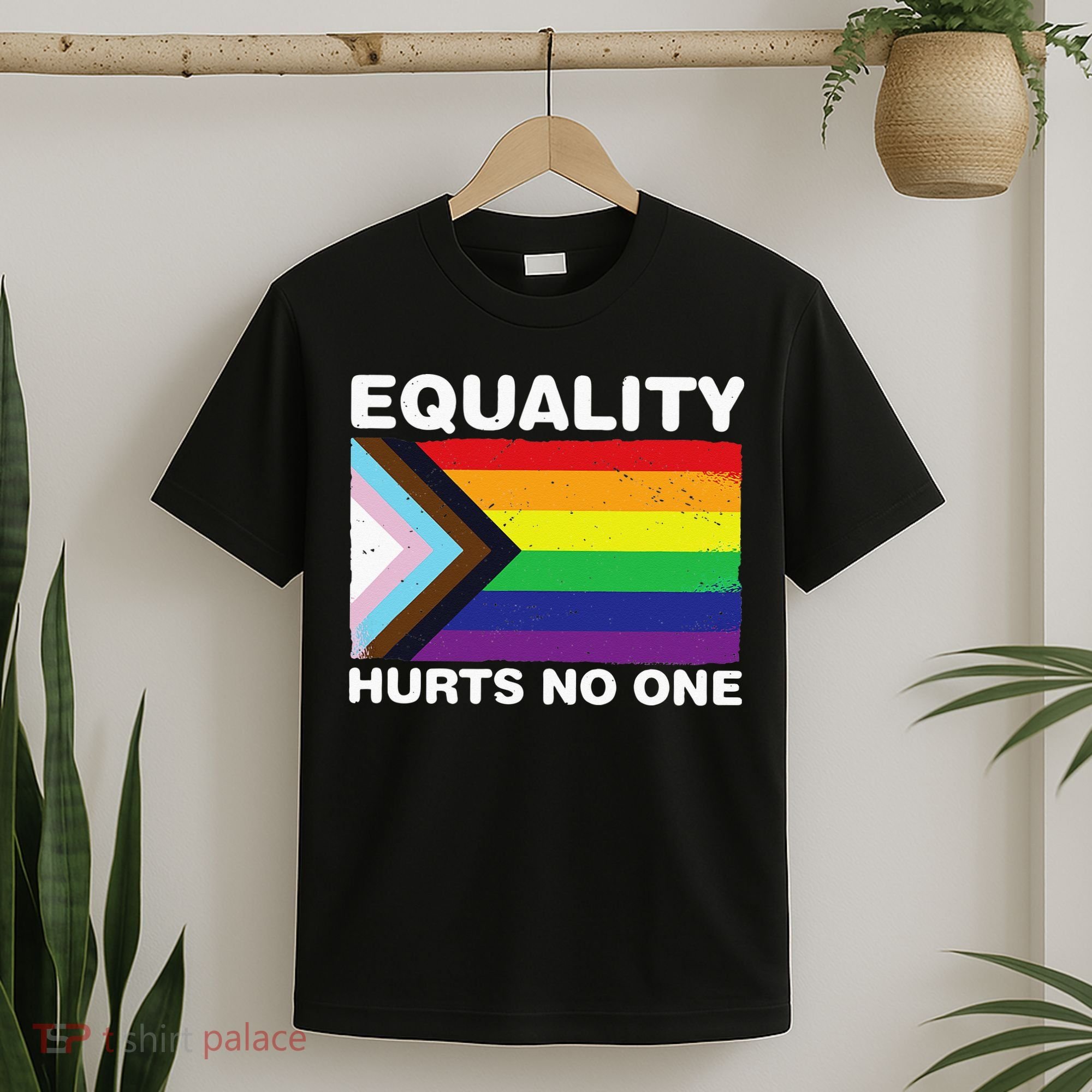 Equality Hurts No One Inclusive Progress Pride Flag T-Shirt