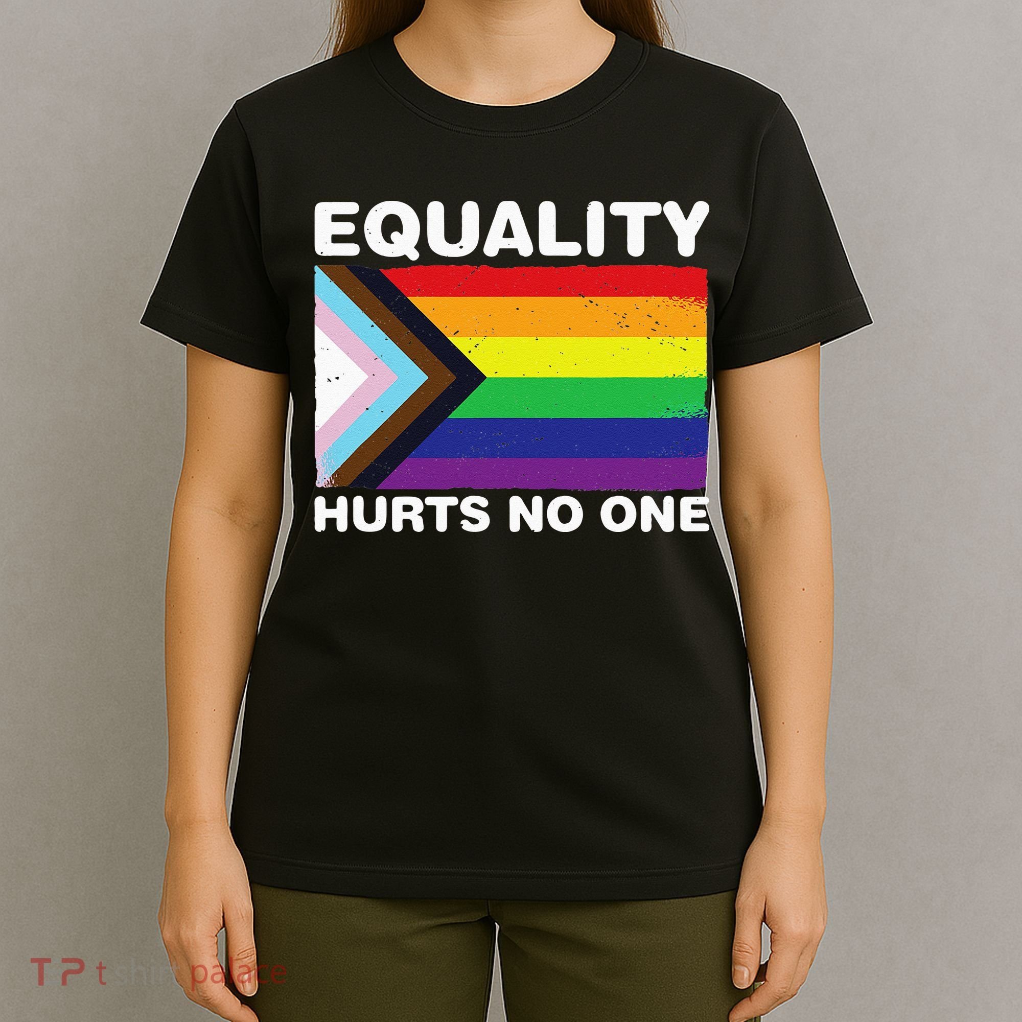 Equality Hurts No One Inclusive Progress Pride Flag T-Shirt
