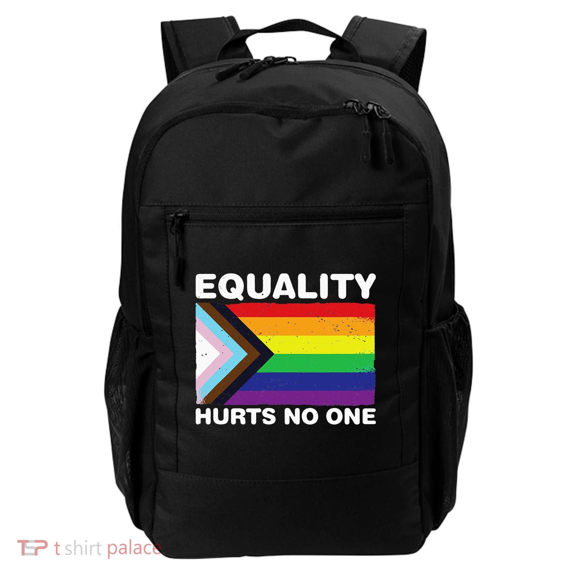 Equality Hurts No One Inclusive Progress Pride Flag Backpack