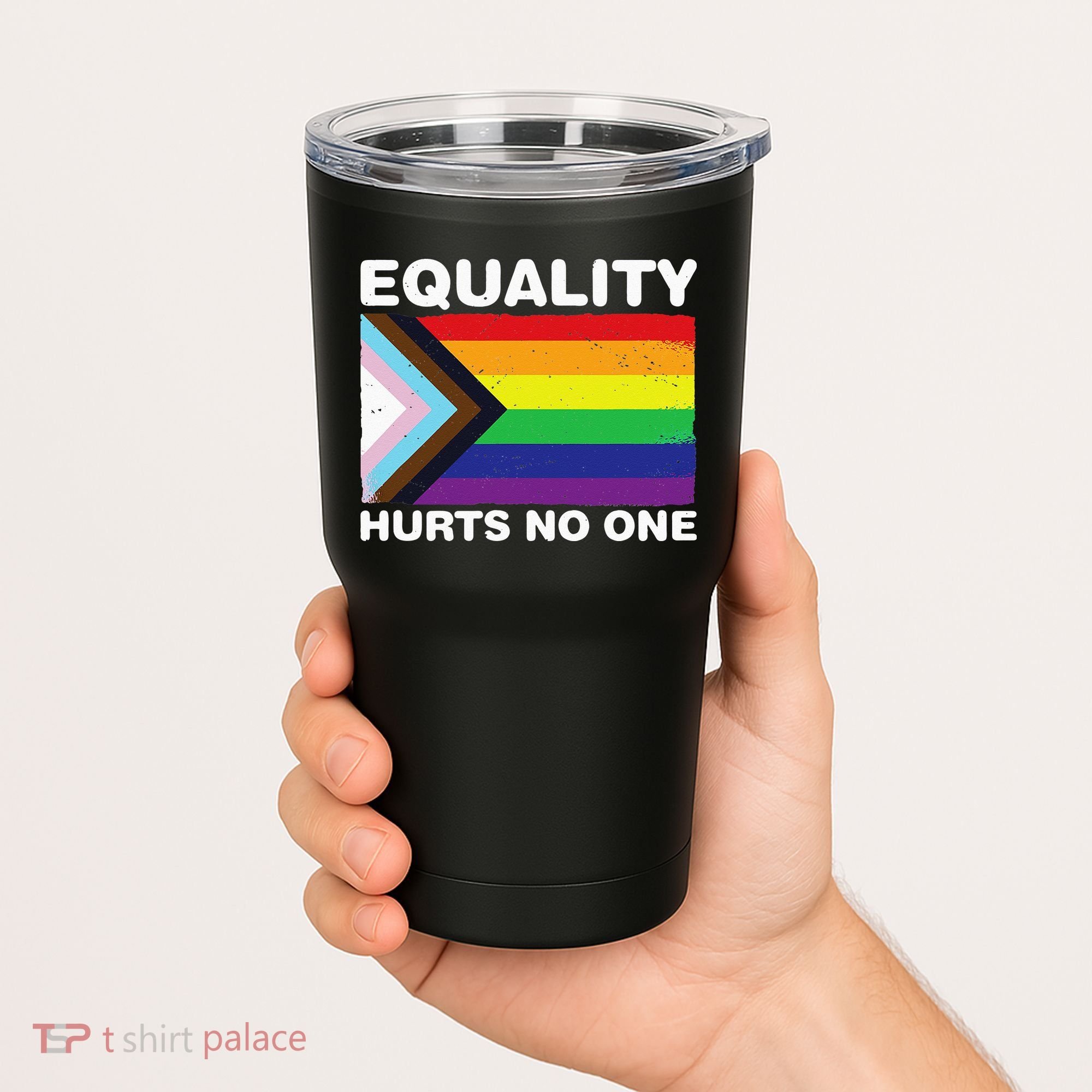 Equality Hurts No One Inclusive Progress Pride Flag Tumbler