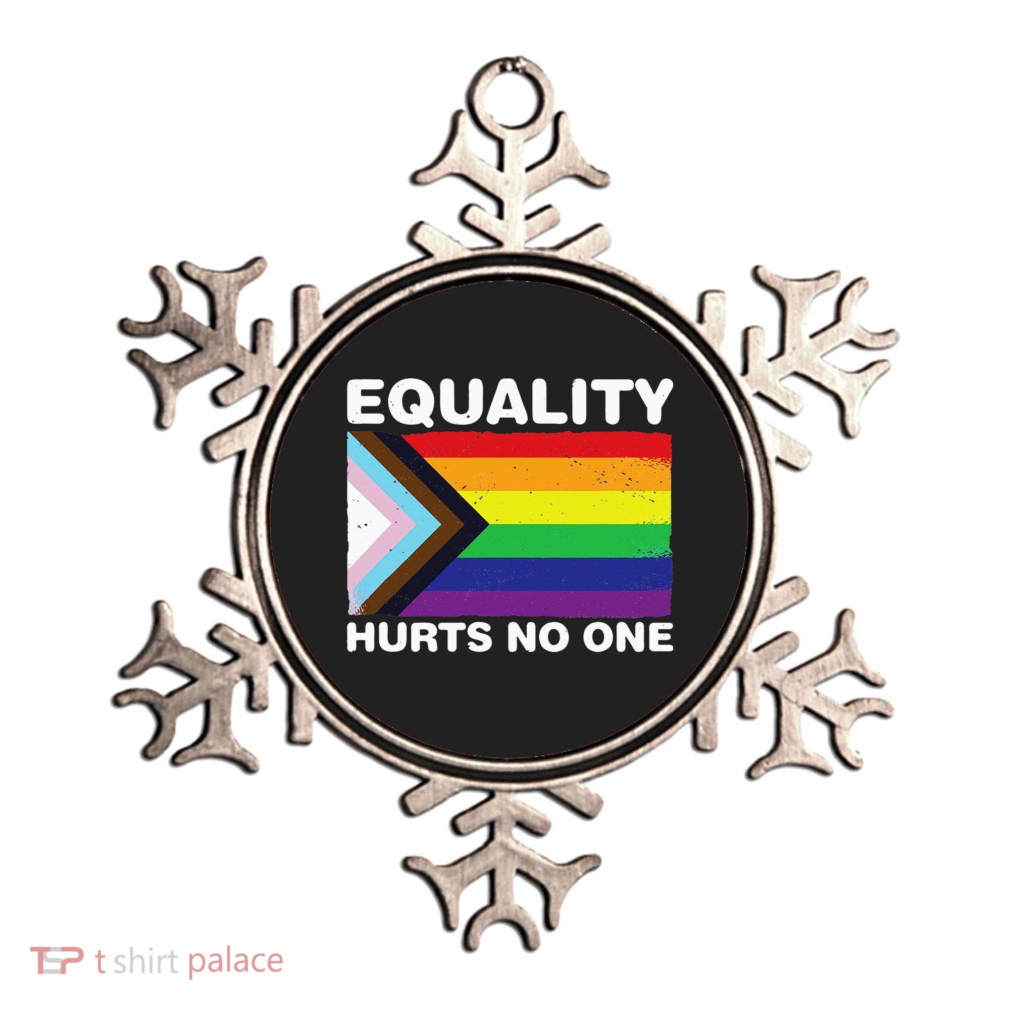Equality Hurts No One Inclusive Progress Pride Flag Ornament