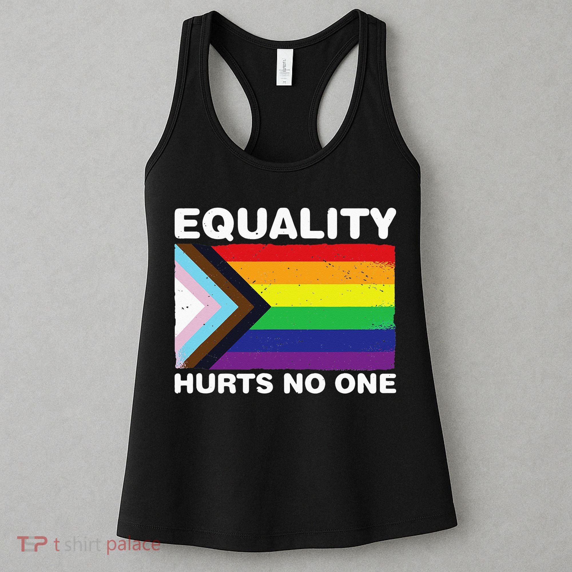 Equality Hurts No One Inclusive Progress Pride Flag Women's Tank Top