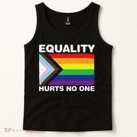 Equality Hurts No One Inclusive Progress Pride Flag Tank Top thumb 2