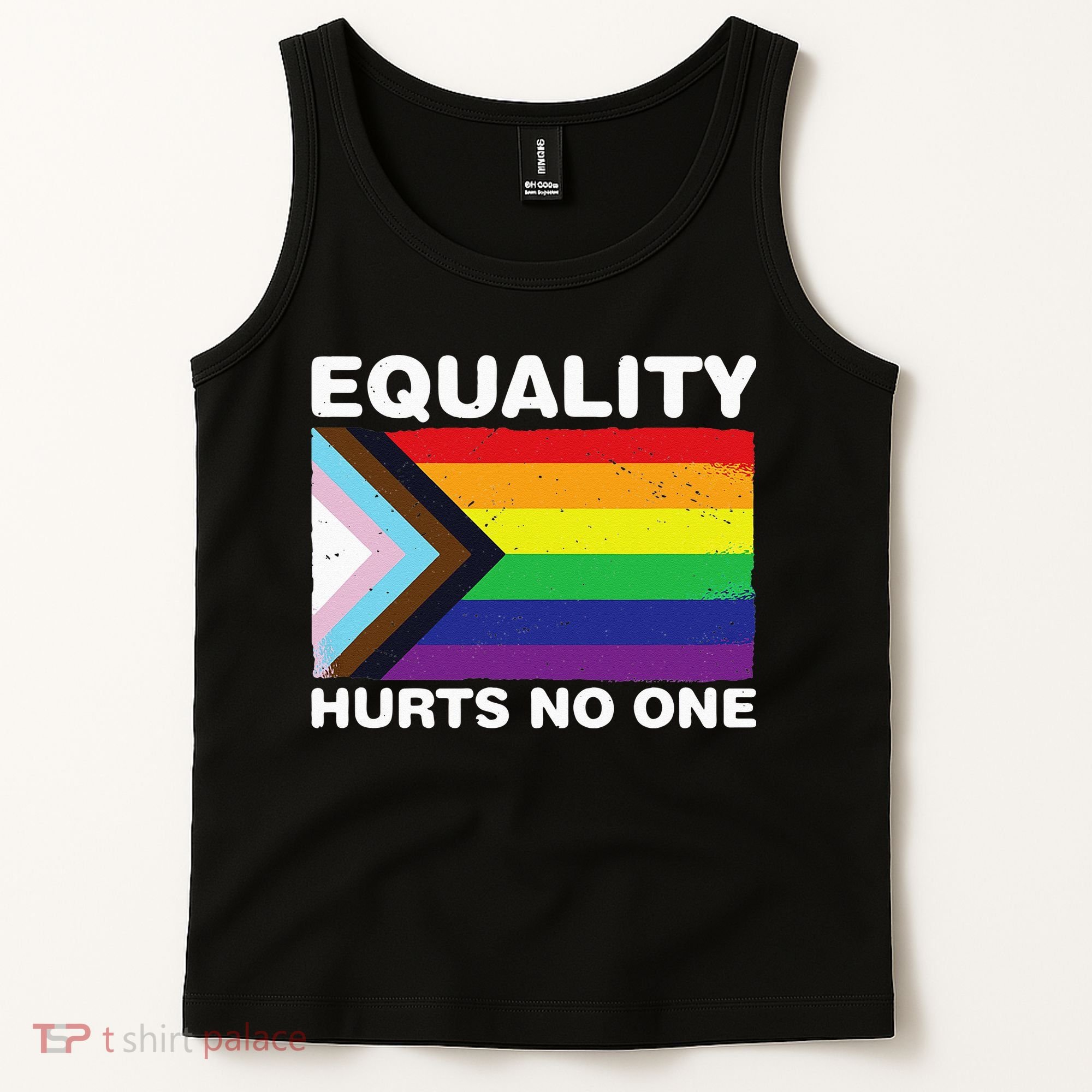 Equality Hurts No One Inclusive Progress Pride Flag Tank Top