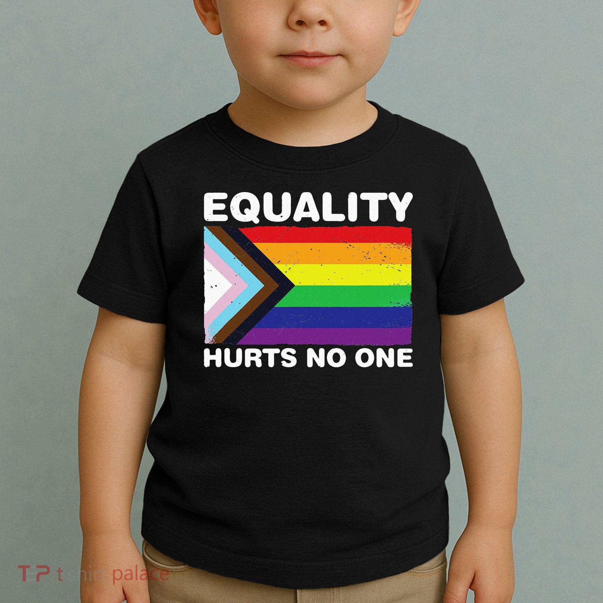 Equality Hurts No One Inclusive Progress Pride Flag Toddler T-Shirt