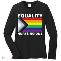 Equality Hurts No One Inclusive Progress Pride Flag Women's Long Sleeve Shirt thumb 0