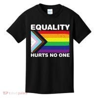 Equality Hurts No One Inclusive Progress Pride Flag Kids T-Shirt thumb 0