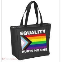 Equality Hurts No One Inclusive Progress Pride Flag Tote Bag thumb 2