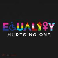 Equality Hurts No One LGBT Black Disabled  Right Kind Baby Bodysuit thumb 2