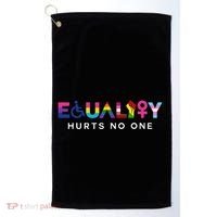 Equality Hurts No One LGBT Black Disabled  Right Kind Golf Towel thumb 0