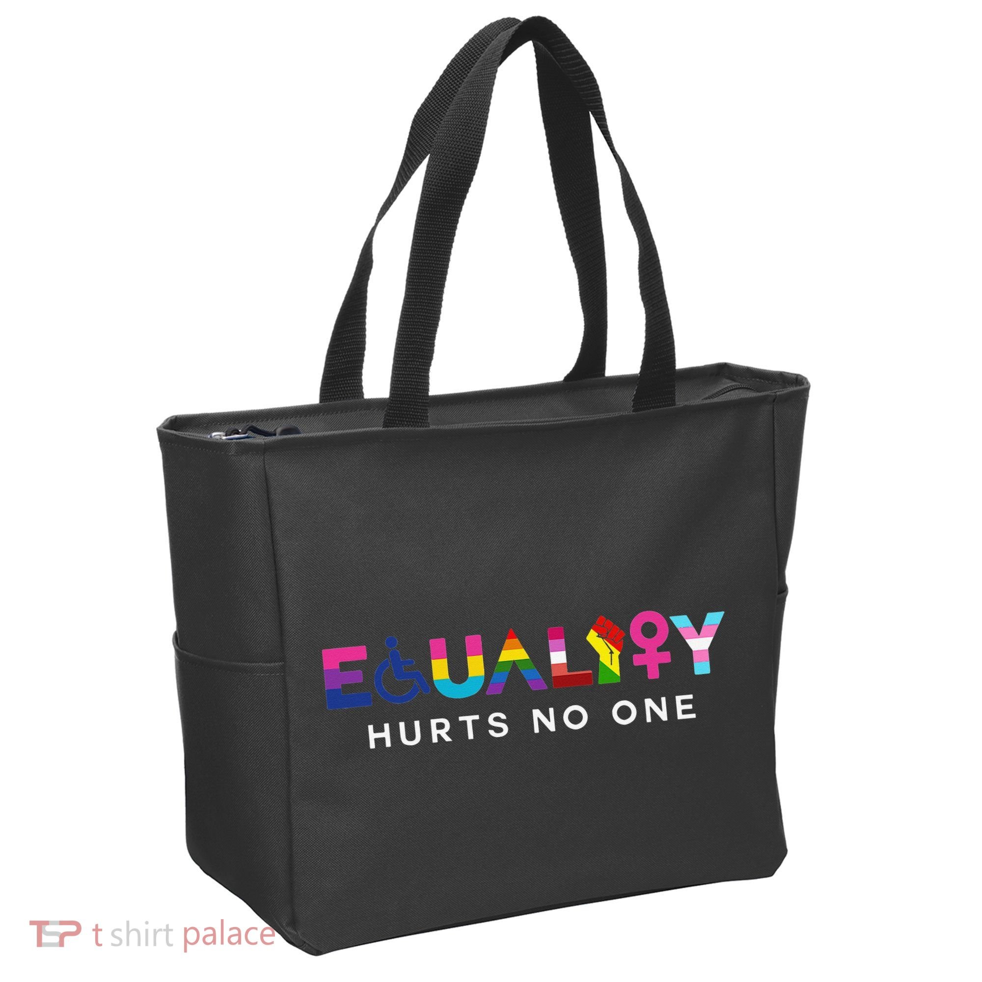 Equality Hurts No One LGBT Black Disabled  Right Kind Tote Bag