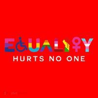 Equality Hurts No One LGBT Black Disabled  Right Kind Santa Hat thumb 1