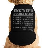 Engineer Hourly Rate Funny Engineering Mechanical Civil Gift Doggie Tank thumb 0