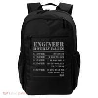 Engineer Hourly Rate Funny Engineering Mechanical Civil Gift Backpack thumb 0