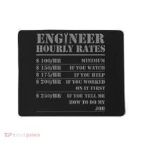 Engineer Hourly Rate Funny Engineering Mechanical Civil Gift Mousepad thumb 0