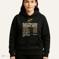 Electrician Hourly Rate Funny Hoodie thumb 5