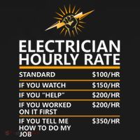Electrician Hourly Rate Funny Apron thumb 3