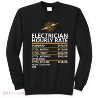 Electrician Hourly Rate Funny Sweatshirt thumb 0