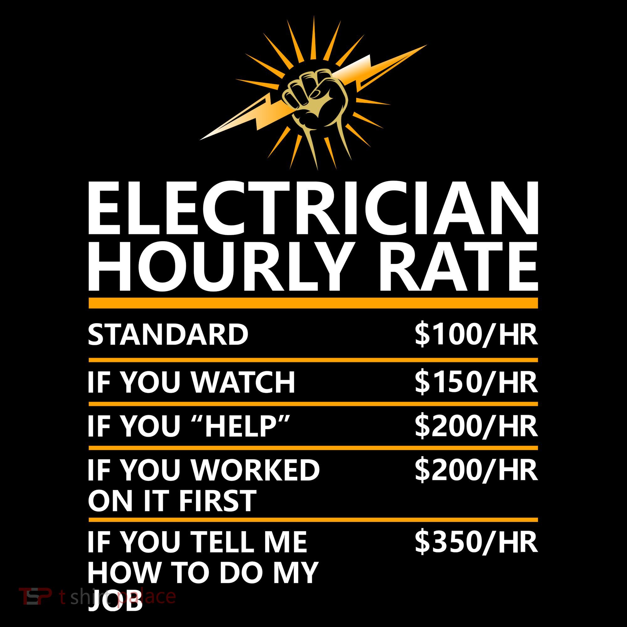 Electrician Hourly Rate Funny Sweatshirt
