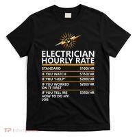 Electrician Hourly Rate Funny T-Shirt thumb 0
