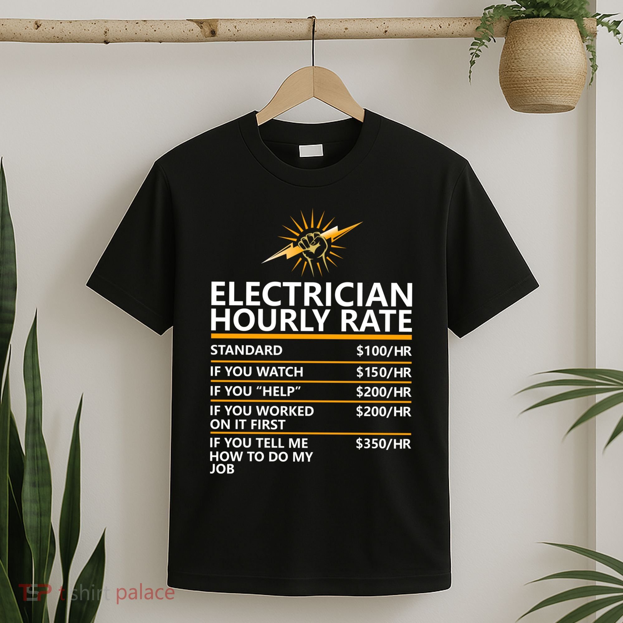 Electrician Hourly Rate Funny T-Shirt