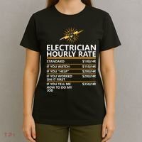 Electrician Hourly Rate Funny T-Shirt thumb 4