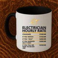 Electrician Hourly Rate Funny Coffee Mug thumb 2
