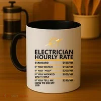 Electrician Hourly Rate Funny Coffee Mug thumb 4