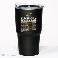 Electrician Hourly Rate Funny Tumbler thumb 0