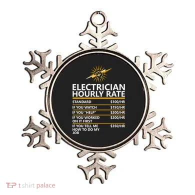 Electrician Hourly Rate Funny Ornament