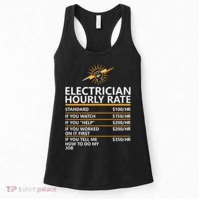 Electrician Hourly Rate Funny Women's Tank Top