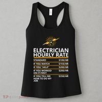 Electrician Hourly Rate Funny Women's Tank Top thumb 3