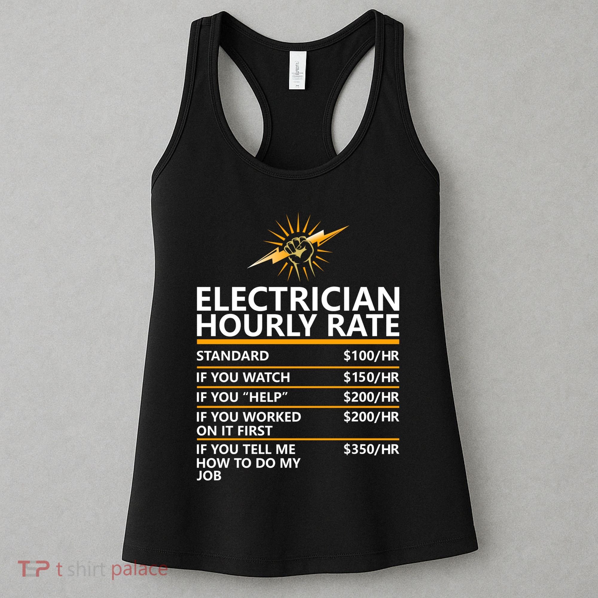 Electrician Hourly Rate Funny Women's Tank Top