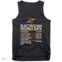 Electrician Hourly Rate Funny Tank Top thumb 0