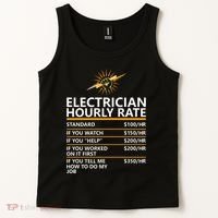Electrician Hourly Rate Funny Tank Top thumb 2