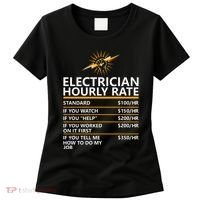 Electrician Hourly Rate Funny Women's T-Shirt thumb 0