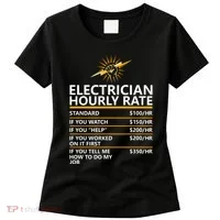 Electrician Hourly Rate Funny Women's T-Shirt thumb 0