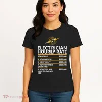 Electrician Hourly Rate Funny Women's T-Shirt thumb 4