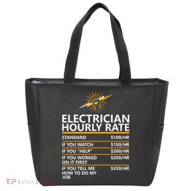 Electrician Hourly Rate Funny Tote Bag