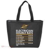Electrician Hourly Rate Funny Tote Bag thumb 0