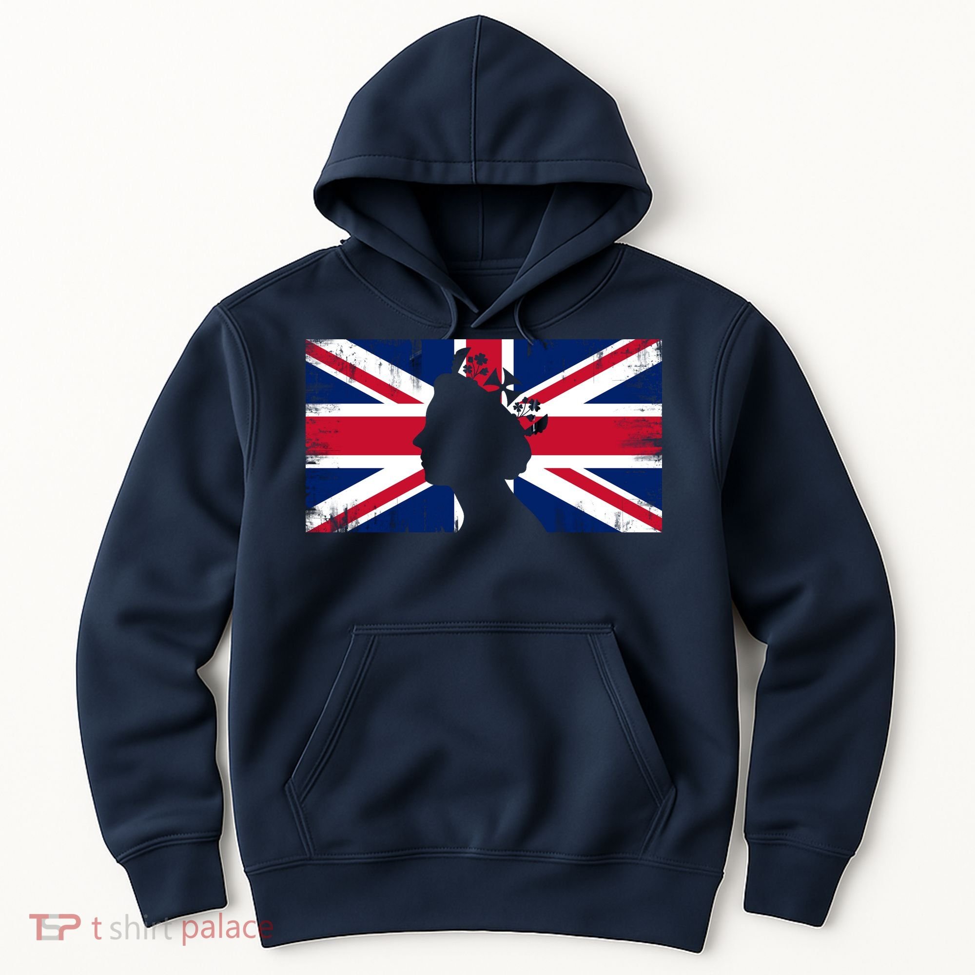 Elizabeth Her Royal Highness Queen Of England Flag Hoodie