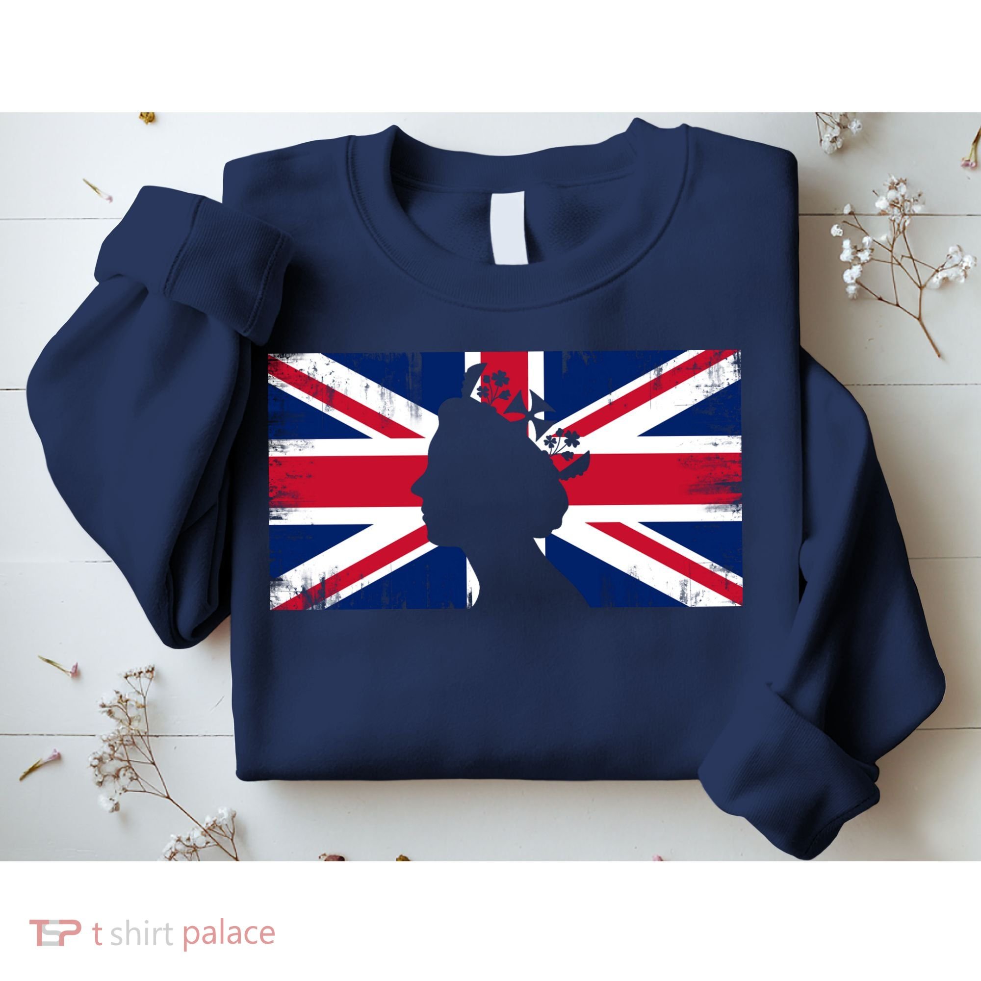 Elizabeth Her Royal Highness Queen Of England Flag Sweatshirt