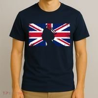 Elizabeth Her Royal Highness Queen Of England Flag T-Shirt thumb 3