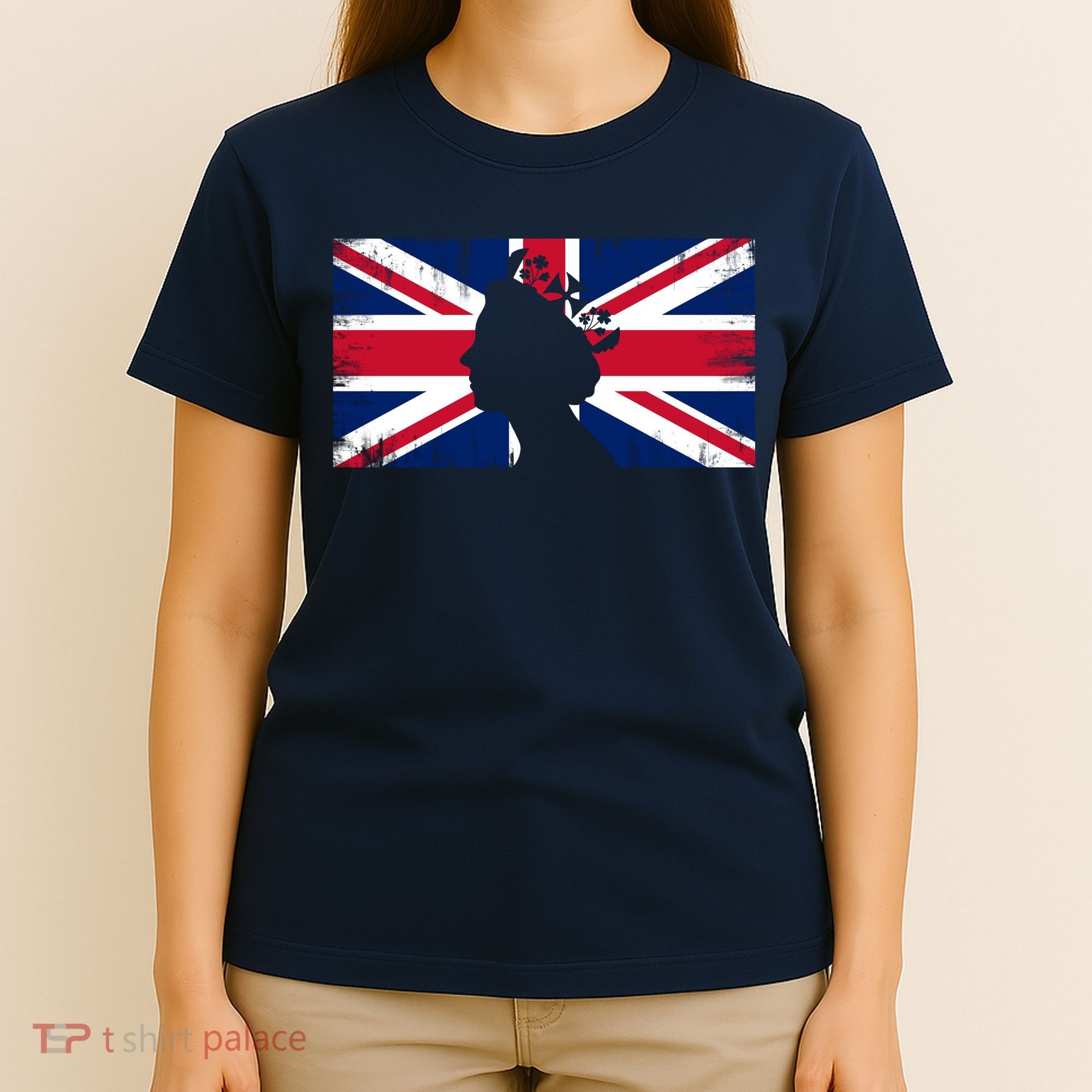 Elizabeth Her Royal Highness Queen Of England Flag T-Shirt