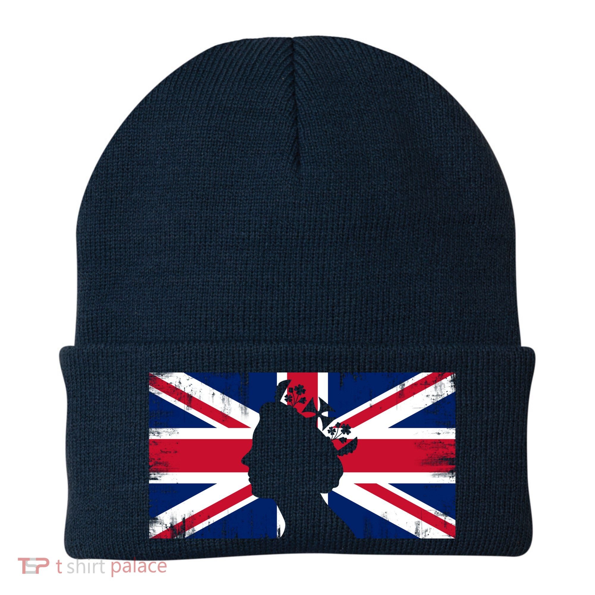 Elizabeth Her Royal Highness Queen Of England Flag Beanie