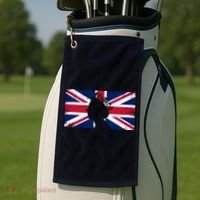 Elizabeth Her Royal Highness Queen Of England Flag Golf Towel thumb 2