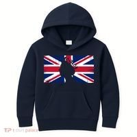 Elizabeth Her Royal Highness Queen Of England Flag Kids Hoodie thumb 0