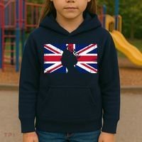 Elizabeth Her Royal Highness Queen Of England Flag Kids Hoodie thumb 3